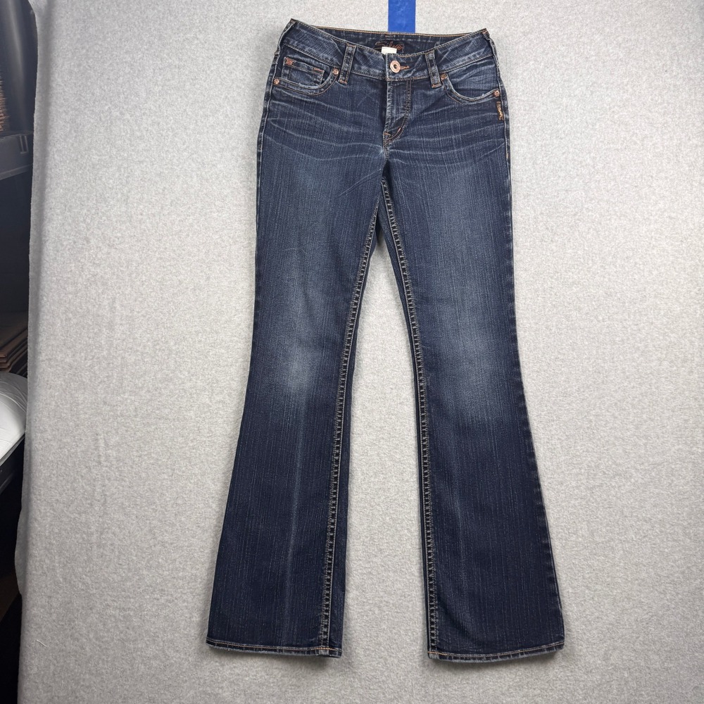 Silver Jeans Womens 27 / 4 Suki Bootcut Y2K Low Rise Dark Wash Boho Western